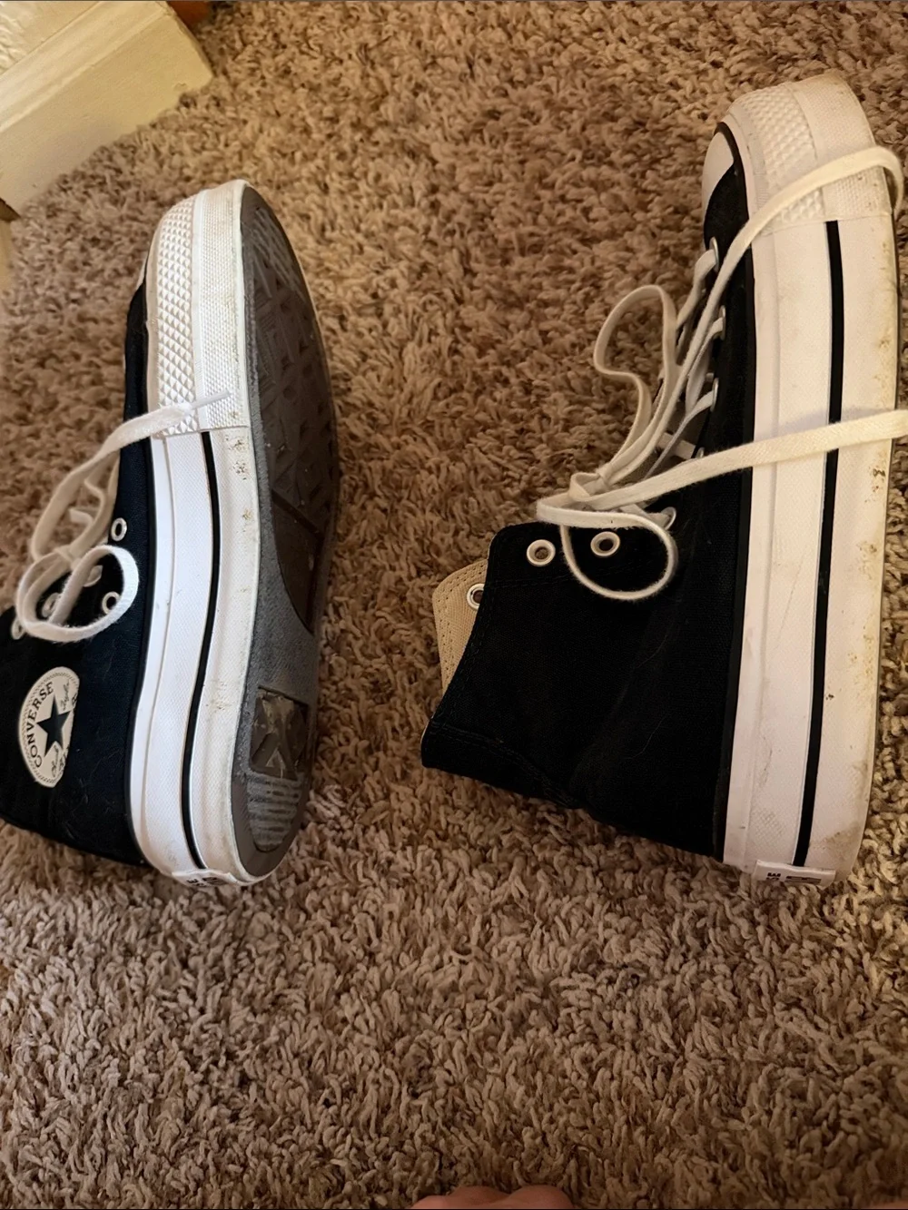 Converse Chuck Taylor High Top Sneakers in Black and White - Picture 6 of 6